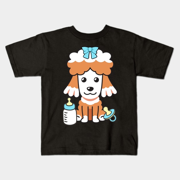 Cute poodle is a baby Kids T-Shirt by Pet Station